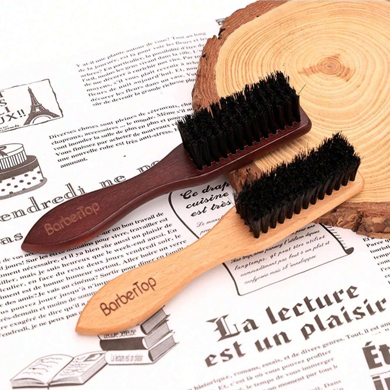 Wooden Boar Bristle Beard Brush