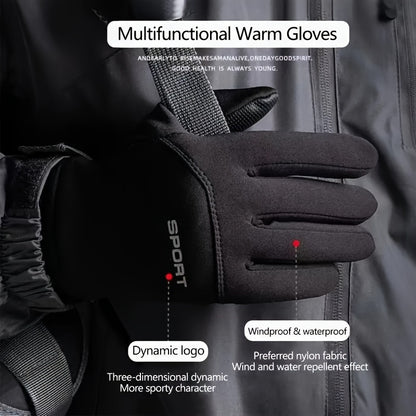 1pair/2pair HAYZBAO Waterproof Gloves - Coldproof, Non-slip, Touch Screen, Ideal for Riding, Sports, Mountaineering, Skiing, and More Outdoor Activities