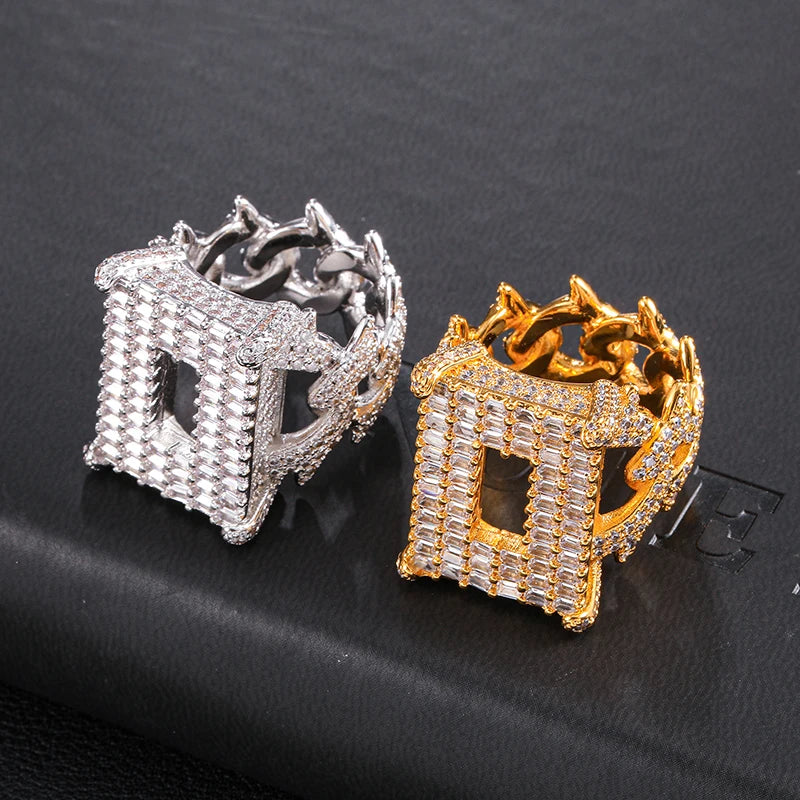 Iced Out Baguette Ring