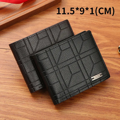 Men’s Plaid Leather Wallet