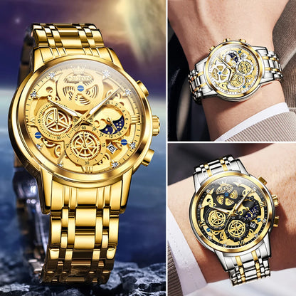 Luxury Gold Skeleton Watch