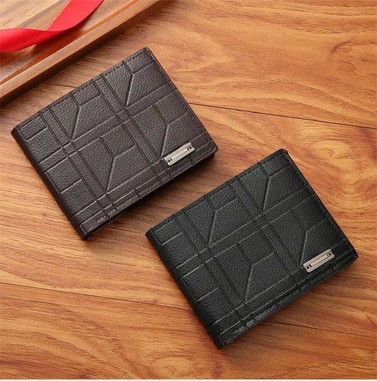 Men’s Plaid Leather Wallet