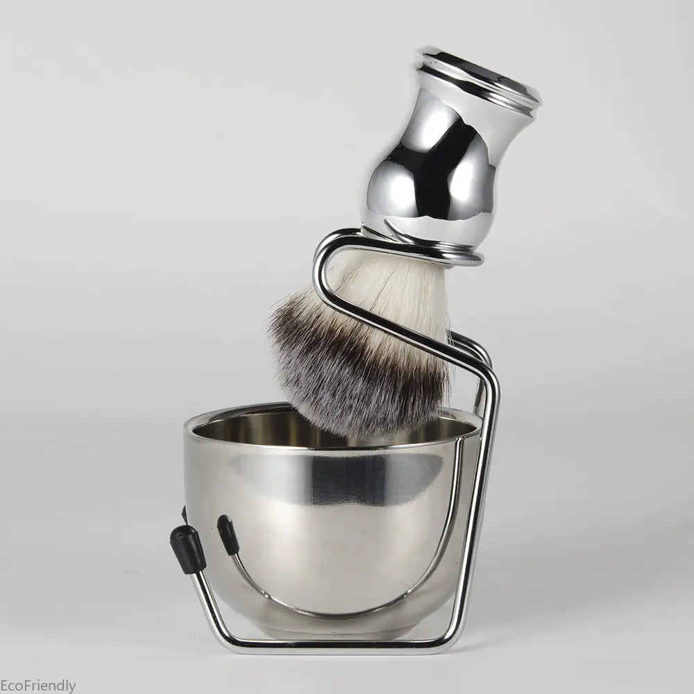 Steel Handle Beard Shaving Brush